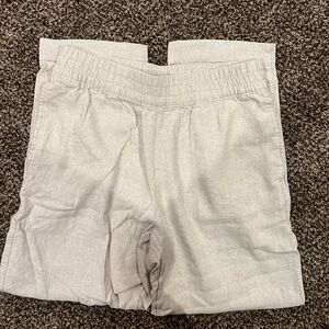 old navy straight leg linen pants NWOT size small